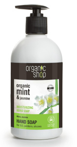 Organic Shop Moisturizing Hand Soap Minty Jasmine (500mL)