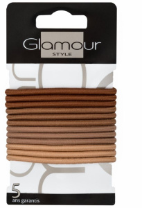 Glamour Hair Scrunchie Nude Mix (12pcs)