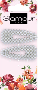 Glamour Hair Clip With Pearls (2pcs)