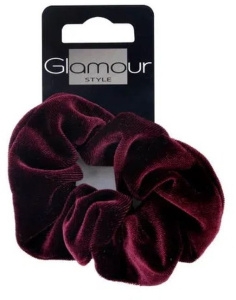 Glamour Hair Scrunchie Burgundy