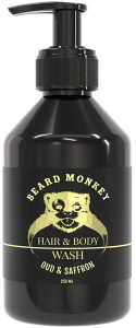 Beard Monkey Hair & Body Wash Oud-Saffron (250mL)