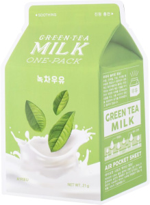 A'pieu One-Pack Face Mask (21g) Green Tea Milk