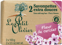 Le Petit Olivier 2 Extra Mild Soap Bars Cherry Blossom (2x100g)