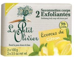 Le Petit Olivier 2 Exfoliating Body Soap with Lemon Peel (2x100g)