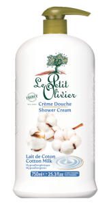 Le Petit Olivier Shower Cream Hypoallergenic Cotton Milk (750mL)