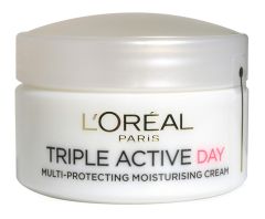 L'Oreal Paris Triple Active Multi-protection Moisturiser Day Cream (50mL) Dry and sensitive skin