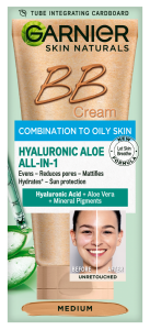 Garnier Hyaluronic Aloe Moisturizing BB Cream BB For Oily & Combination Skin (50mL) Medium Shade