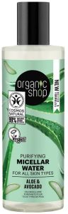 Organic Shop Purifying Micellar Water For All Skin Types Avocado & Aloe (150mL)
