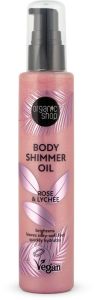 Organic Shop Body Shimmer Oil Rose & Lychee (100mL)