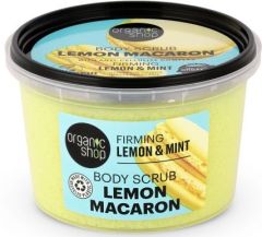 Organic Shop Lemon Macaron Body Scrub Firming Lemon & Mint (250mL)