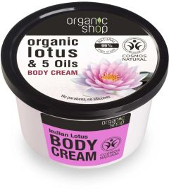 Organic Shop Body Cream Indian Lotus Cosmos Natural (Bdih) (250mL)