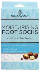 Skin Academy Moisturising Foot Socks Macadamia Nut (1pair)