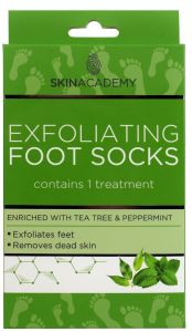 Skin Academy Exfoliating Foot Socks Tea Tree & Peppermint (1pair)