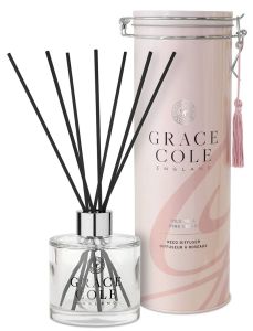 Grace Cole Luxury Reed Diffuser In Decorative Tin Wild Fig & Pink Cedar (200mL)