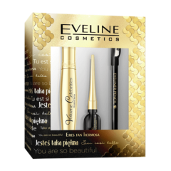 Eveline Cosmetics Eye Make-Up Gift Set: Mascara, Eye Liner, Eye Liner Pencil