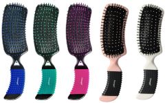 Donegal S-shaped Hairbrush With Wide Plastic Bristles 22.5cm