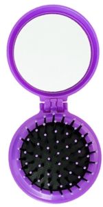 Donegal Foldable Hair Brush With Mirror