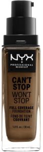 NYX Professional Makeup Can't Stop Won't Stop Full Coverage Foundation (30mL) Deep Sable