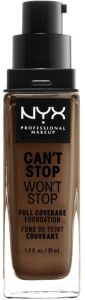 NYX Professional Makeup Can't Stop Won't Stop Full Coverage Foundation (30mL) Deep Rich