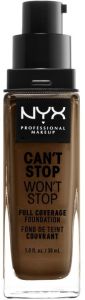 NYX Professional Makeup Can't Stop Won't Stop Full Coverage Foundation (30mL) Walnut