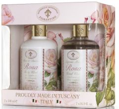 Fiorentino Rose Liquid Soap & Shower Gel Gift Set