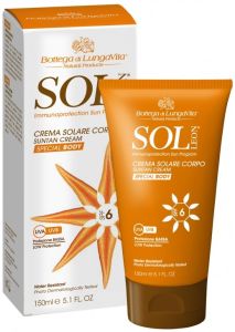Bottega Di Lungavita Sol Suntan Cream Special Body SPF6 (150mL)