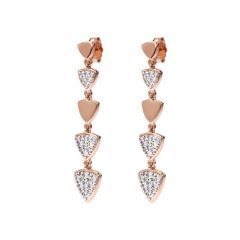 Bronzallure Pendant Earrings With Triangles