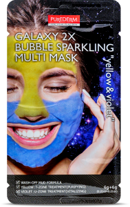 Purederm Galaxy 2X Bubble Sparkling Multi Mask "Yellow&Violet"