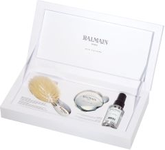 Balmain Hair Luxurious Silver Spa Brush Mini Boarhair & Silver Mirror