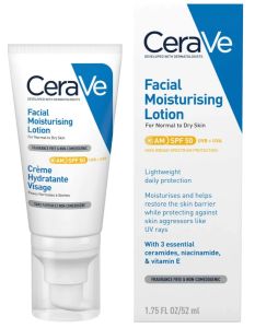 CeraVe AM Facial Moisturising Lotion SPF50 (52mL) Normal to Dry Skin