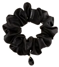Dondella Luxury Silk Black Scrunchie HSC4-J-M