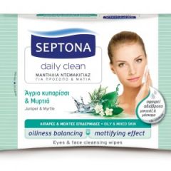 Septona Eyes & Face Cleansing Wipes, Juniper& Myrtie (20pcs)