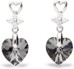 Spark Silver Jewelry Earrings Petite Heart Silver Night