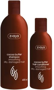Ziaja Cocoa Butter Shampoo (400mL) + Cocoa Butter Hair Conditioner (200mL)