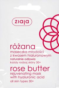 Ziaja Rose Butter Rejuvenating Mask With Hyaluronic Acid, All Skin Types 30+ (7mL)